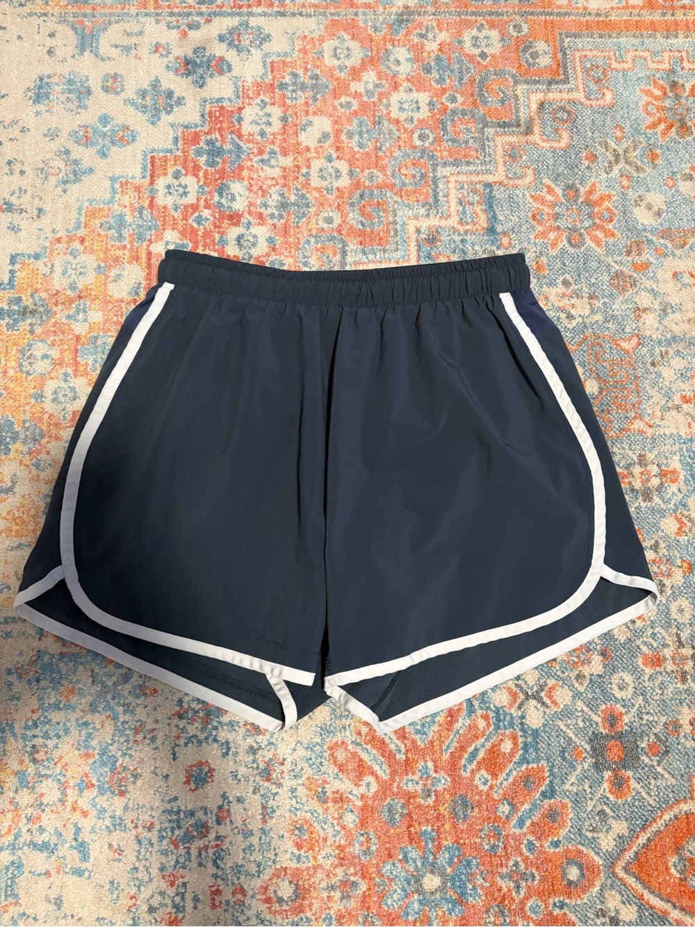 Rabbit Rabbit navy running track shorts with zip pocket